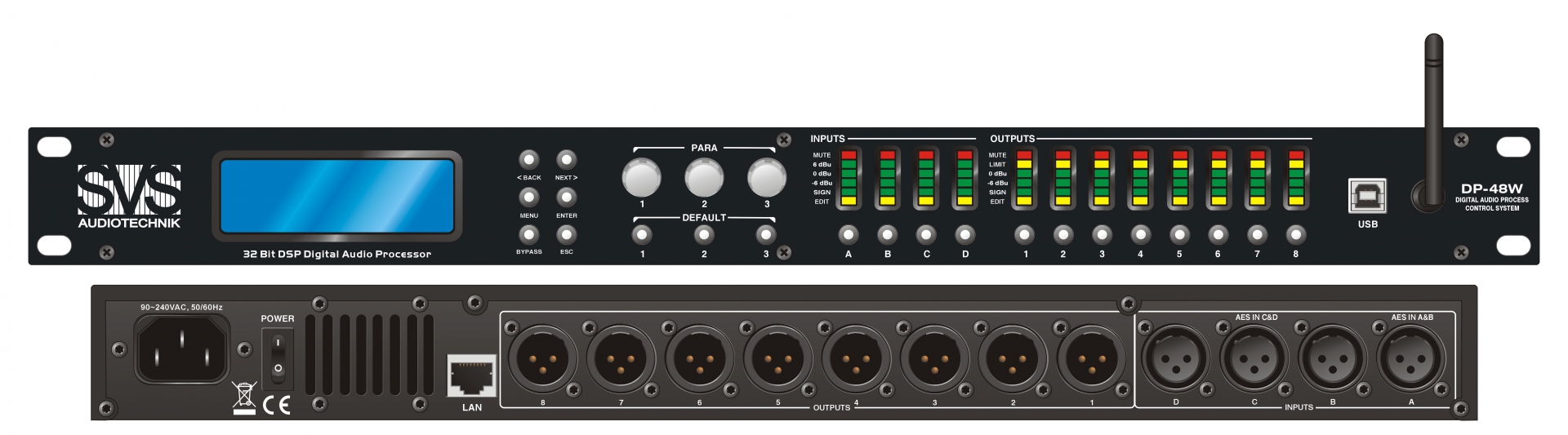 SVS Audiotechnik DP-48W Цифровой процессор: 4 входа 8 выходов в Новосибирской области