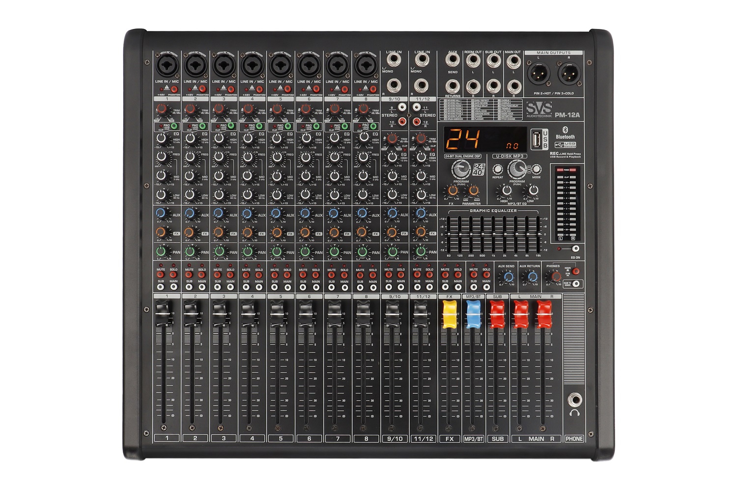 SVS Audiotechnik mixers PM-12A Активный аналоговый микшерный пульт, 12-канальный в Новосибирской области